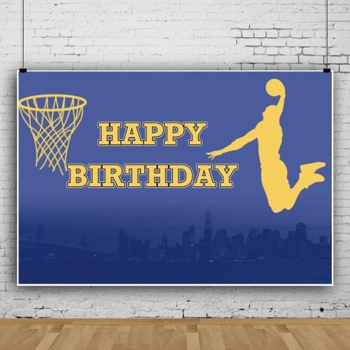 Handsome Basketball Slam Dunk Boys Studio Photography Background Cloth Birthday Party Decors Photo Digital Backdrop Photocall