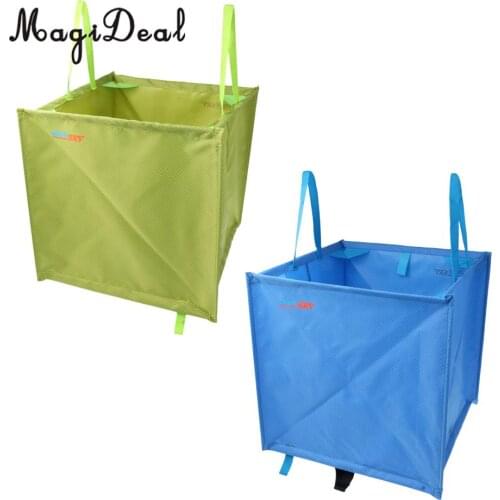 MagiDeal Folding Climbing Arborist Throw Line Throw Weight Bag Storage Cube Blue/Green for Fishing Kayaking Boting Rafting Acces