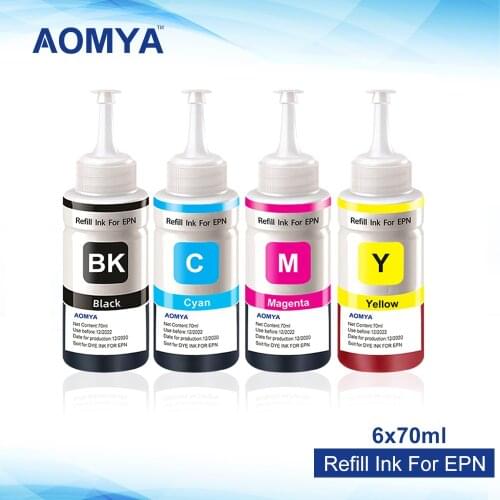 4PC/Set Dye Based Refill Ink Kit for Epson L100 L110 L120 L132 L210 L222 L300 L312 L355 L350 L362 L366 L550 L555 L566 printer