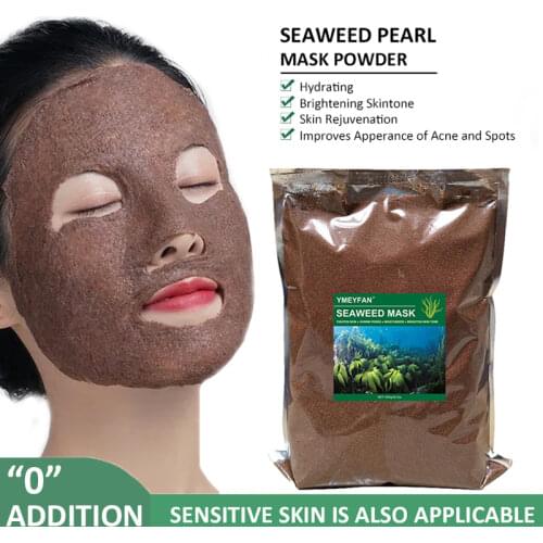 500g Pure Seaweed Mask for Face Natural Algae Seed Seaweed Peeling Mask Hydrating Shrink Pores Anti Acne Female Beauty Skin Care