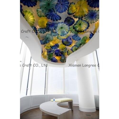 New Arrival Art Decor for Wall Ceiling Style 100% Handmade Murano Glass Flower Plates