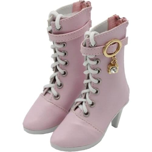 1Pair Fashion Doll Heel Shoes Toys Accessories for 1/3 BJD Girl Doll Baby Doll Boots Shoes and 60cm Doll Accessories