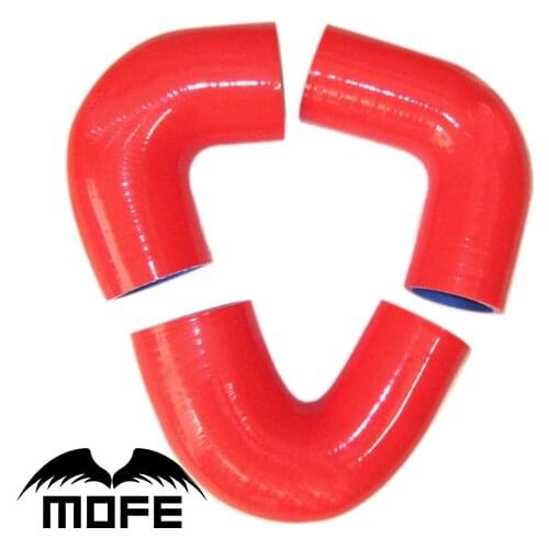 Mofe Original Logo 4 Plys Silicone Turbo Hose Kit For Saab 9000 88-00 Red