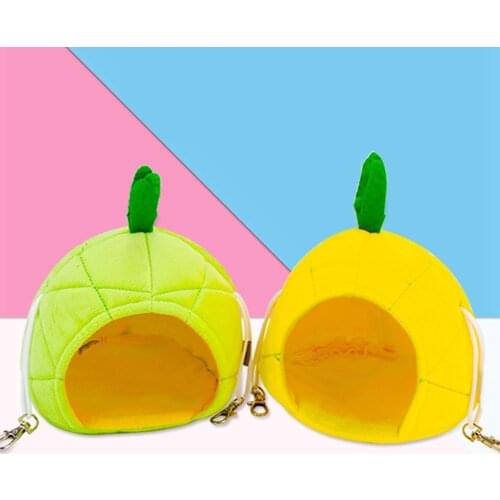 Small Animal Pets Cage Hanging Hammock Winter Warm Plush Hamster Nest Guinea Pig Squirrel Mice Rat for Sleeping Bed Nest House