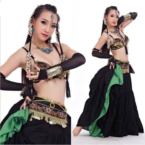 American AST style Popular Tribal Suit Belly Dance Costume for Women Vintage Gypsy Performance Dancing Wear on sale