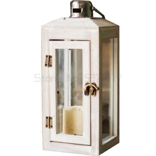 Simple retro wooden floor lamp garden wedding decoration courtyard scene layout ornaments