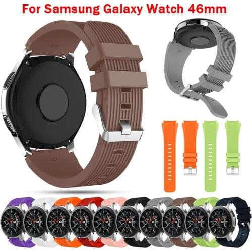 22mm silicone band for Samsung Galaxy Watch 46mm/Gear S3 Frontier/Huawei Watch GT GT2 46mm/Huami Amazfit GTR 47mm correa strap