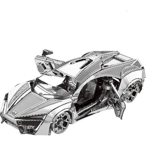 Retail Model 3D Puzzle Metal Model Kit Hypersport Racing Car Assembly Model DIY 3D Cut Model Puzzle Toys for Adult
