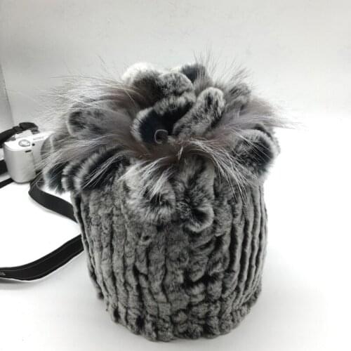 Fashion girl fur cap lady winter natural real rex rabbit fur hat high quality women warm Beanies 100% genuine fur free shipping