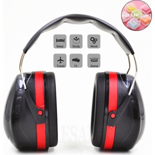 Foldable Head Earmuffs Anti-Noise Ear Protector NRR 30dB For Work Study Sleeping Woodwork Shooting Hearing Protection Ear Safety