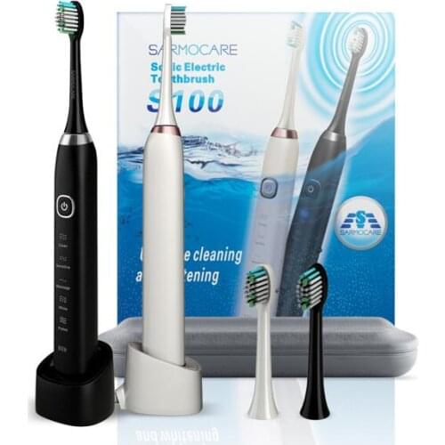 Ultrasonic Sonic Electric Toothbrush S100 5 models Wireless rechargeable battery IPX7 Waterproof Inductive charger LED indicator