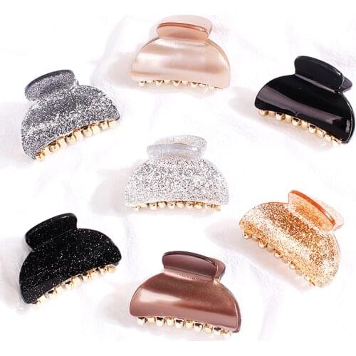 Headwear Large Claw Shiny Acrylic Hair Claws Hair Clip Shiny Crab Amoeba Hairpin For Women Accessories Ornaments Danish