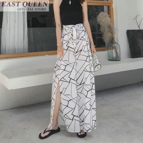 Asymmetric irregular Business office Palazzo culotttes femme wide leg pants women female loose baggy ladies elegant pants DD792