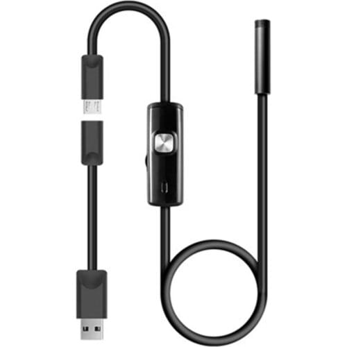 1M 720P HD 7mm lens Inspection Pipe Endoscope Snake Tube Waterproof Mini USB Camera with 6 LEDs Borescope For Android Phone PC