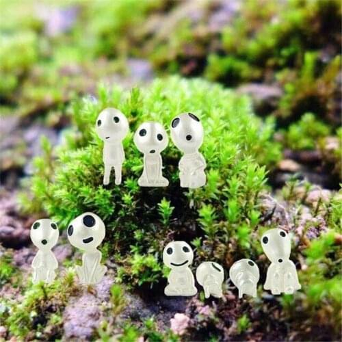 10pcs Garden Statue With Glow In The Dark Luminous Bedroom Ghost Miniature Figurines Micro Gnomes Home Decor Garden Ornament