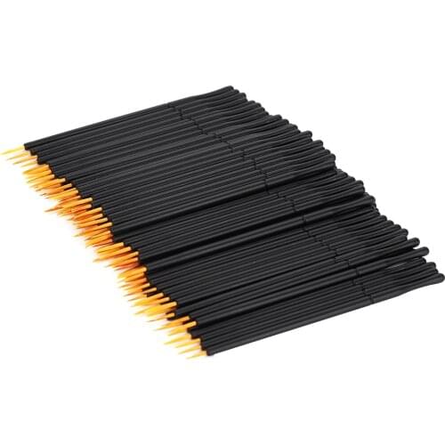 New 100pcs Disposable Eyeliner Brush Hard Head Eyeliner Liquid Brush Eye Shadow Brush Makeup Tool Hard Tip Eyeliner Brush