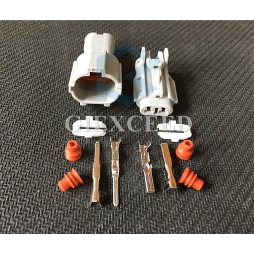 2 Sets KET 2 Pin 7123-1424-40 Automotive Daytime Running Lamp Socket Light Connector For Car