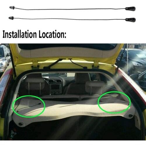 2pcs for Ford Focus 2 MK2 Hatchback 2004-2011 Interior Rear Parcel Shelf String Inner Tonneau Cover Strap Cord 4M51A46538AB