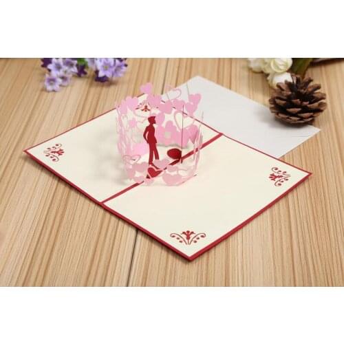3D Greeting Envelope Type Birthday Christmas.Valentines Day Getting Married Sending Nice Cards to Friends