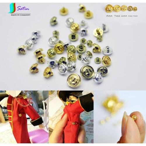 4,5,6,7,8MM Bronze/gold/silvery Sea Anchor Style Mini Mushroom Buckle,Doll Overcoat,Coat Sewing Accessory Shank Button S0094L