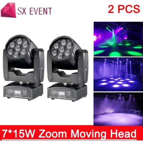 7*15W zoom moving head light Professional lighting dmx dj LED Moving Head 7*15W Zoom Light 16 DMX Mixing DMX DJ Lighting