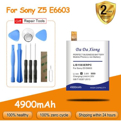 High Quality 4900mAh LIS1593ERPC Battery for Sony Xperia Z5 E6603 E6653 E6633 E6683 E6883 Replacement batteries + free tools