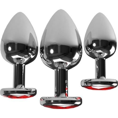 3pcs/Set Anal Plug Round Crystal Metal Tail Butt Plug Anal Dilator Sex Toys For Men And Women Gay Couples Porn Games anal toys