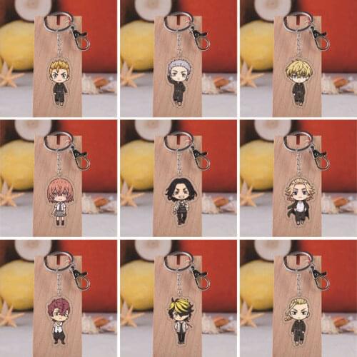 Anime Cosplay Tokyo Revengers Keychain Manjiro Ken Takemichi Hinata Atsushi Chibi Kawaii Bag Pendant Fans Collection Props