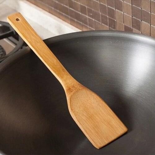 30CM Bamboo Spatula Carbonized Bamboo Spatula Spatula Special for Non-stick Cookware Smokeless Bamboo
