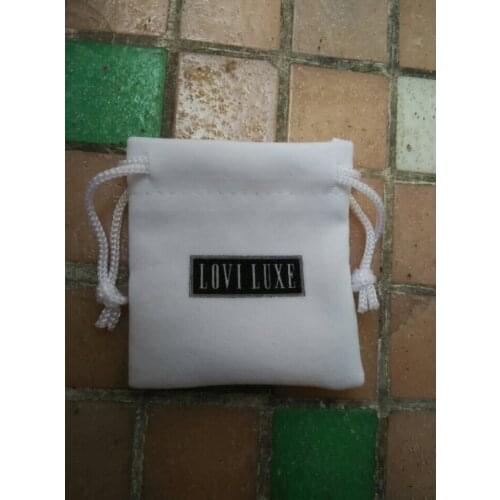 300pcs velvet drawstring bags jewelry bags wholesale custom 3 size gift bags with 1 color printing for jewelry packaging pouch