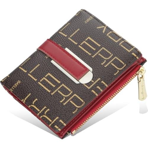 Ladies letter wallet high-quality coin purse short card holder coin purse printing multi-card small wallet 2021 new