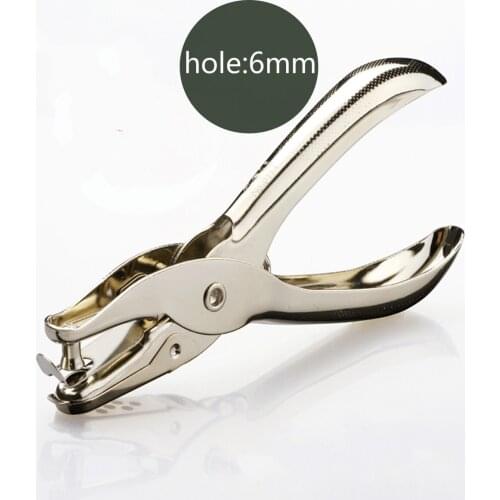 School Office Metal Single Hole Puncher Hand Paper Punch Single Hole Scrapbooking Punches 8 Pages All Metal Materials 1pcs