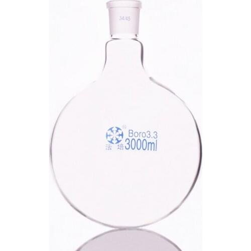Single standard mouth round-bottomed flask,Capacity 3000ml and joint 34/45,Single neck round flask