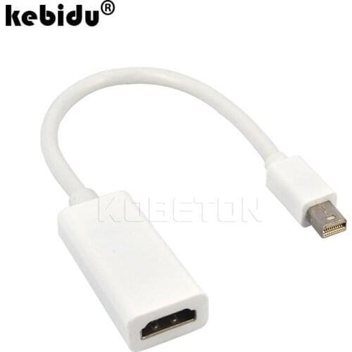 Kebidu 10PCS/lot DP to HDMI-compatible Adapter Cable Thunderbolt Mini DisplayPort For Apple Mac Macbook Pro Air Notebook