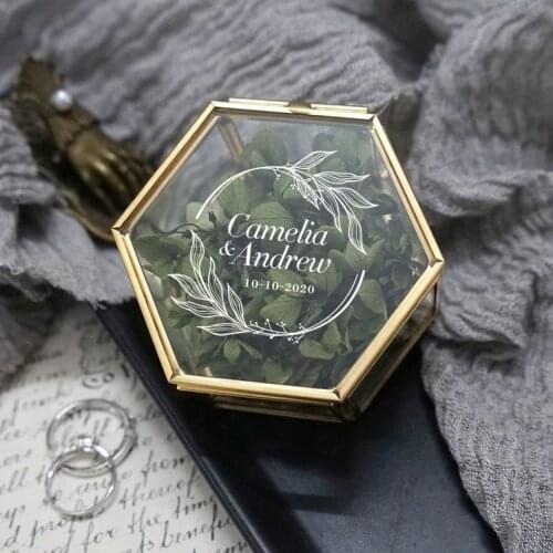 Ring Box, Wedding Ring Box, Ring Bearer Box, Engagement Ring Box, Proposal Ring Box, Glass Ring Box, Personalized Ring Pillow