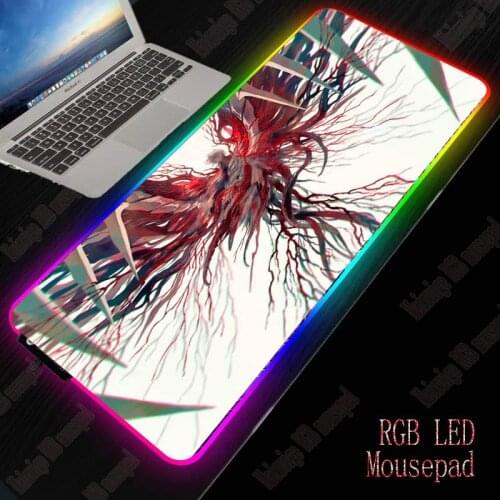 MRGBEST Tokyo Ghoul Mouse Pad Gaming Mouse Pad RGB Computer Large Mouse Pads Anime Gamer Mause Rest Computer Mat Dropshipping
