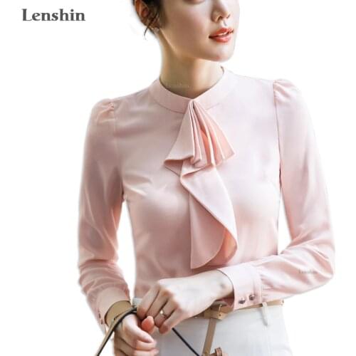 Blouses With Bow Lenshin China