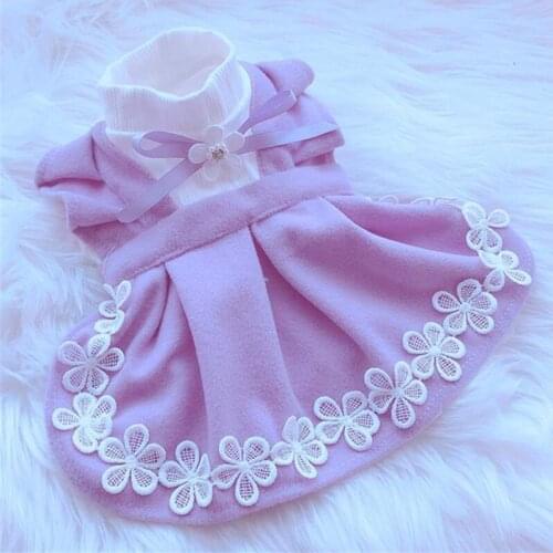 Cute Dog Dress Autumn Winter Dog Clothes Puppy Skirt Cat Chihuahua Yorkshire Poodle Pomeranian Schnauzer Clothing Pet Costumes