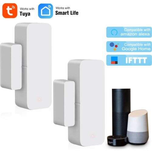 Mini Intelligent Wifi Anti-theft Alarm Sensor Door Magnetic Window Magnetic Security Support Alexa Google Home For Child Care