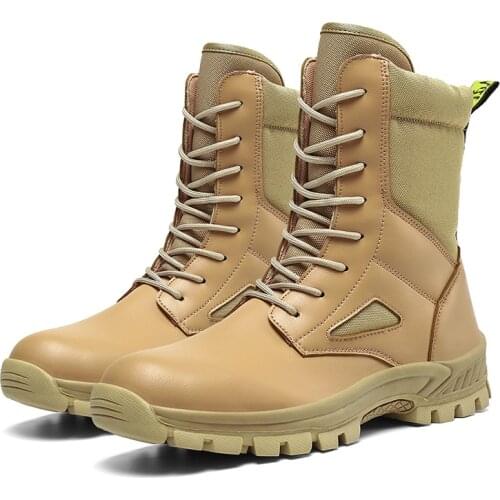 New Hot Outdoor Sports Tactical Military Men Shoes For Camping Climbing Shoes Men Boots Mountain Non-slip Hiking Hunting Boots