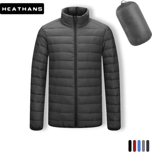 Autumn Winter Casual Ultra-Thin Jacket Mens Warm Down-Cotton Portable Parka Fluffy Hooded Coat Breathable Waterproof Men Jacket