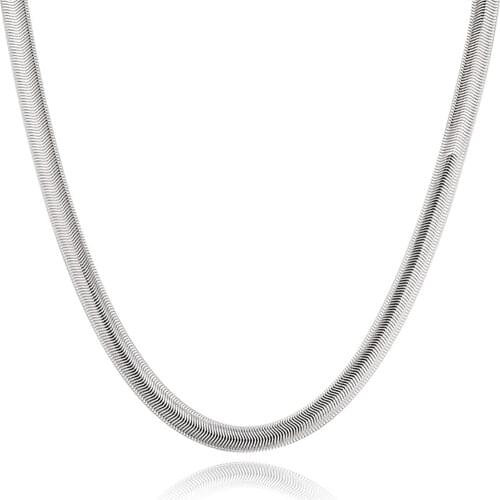 925 Sterling Silver Men Women 6mm Snake Chain Necklace On The Neck Hip Hop Vintage Fashion Wedding Luxury Jewelry Gift