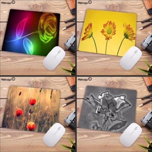 Mairuige Hot Fashion Rose Flower Pattern Printing Mousepad Rubber Rectangle Computer Notebook Mice Mat Gamer Speed Mouse Pads