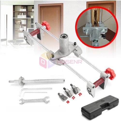 Professional Locksmith Woodworking Mortice Door Lock Mortiser Kit Hole Saw Opener Installation Mortising Fitting Jig Tool