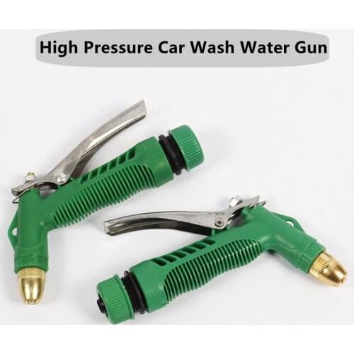 Professional Washing Water Gun Adjustable Car Truck Copper Head Spray Green Handle High Pressure Multifunctional Accessories