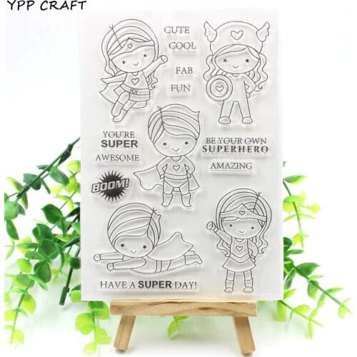 YPP CRAFT Have A Super Day Transparent Clear Silicone Stamps for DIY Scrapbooking/Card Making/Kids Fun Decoration Supply 172