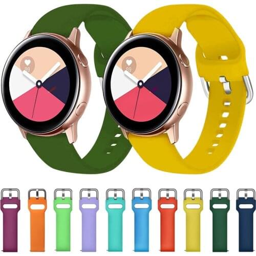 22mm 20mm Silicone Band for Galaxy Watch 46mm Active 2 Sports Replacement Strap for Gear S3 Frontier amazfit bip/gts watch strap