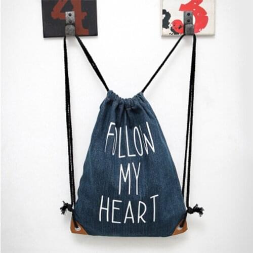 Aosbos Women Men Drawstring Bags Vintage Drawstring Backpack Canvas Print Drawstring Bag for School Shoulder Bags Travel Storage