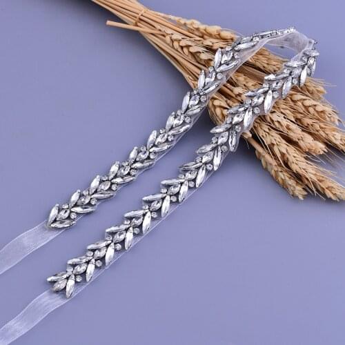 S493 Bling Bling Wedding Belt Rhinestone Bride Bridesmaid Dress Accessories Belts for Woman Prom Dresses Evening Dresses Sash