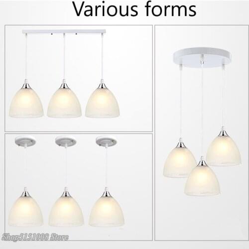 Modern Pendant Light 3 Heads LED Pendant Lamp Glass Lamp for Living Dining Room Kitchen Island Ceiling Handing Lamp Chandelier